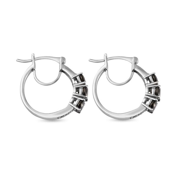 Elite Shungit und Zirkon-Creolen - 1,65 ct. image number 4