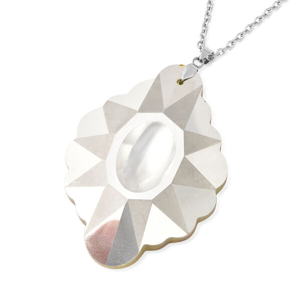 Simulierter, gelber Kristall-Anhänger mit Kette - 215 ct. image number 5