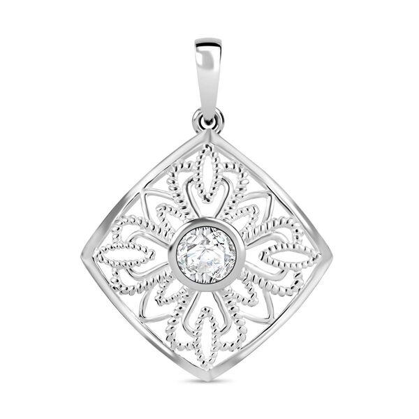 LUSTRO STELLA - Weißer Zirkonia Anhänger 925 Silber, Standard image number 0