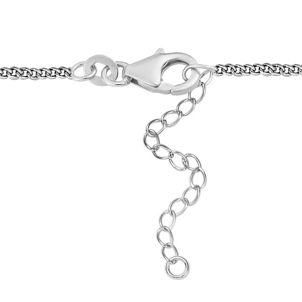 Natürliche Chromdiopsid und Zirkon-Halskette, 45 cm - 21,02 ct. image number 6