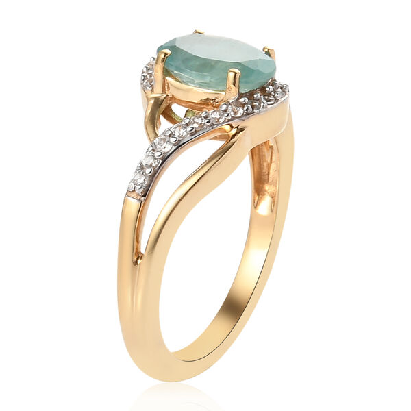 Grandidierit und Zirkon Ring 925 Silber vergoldet  ca. 1,43 ct image number 5