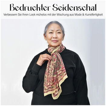 Luxuri&ouml;ser Seidenschal, gelbrot