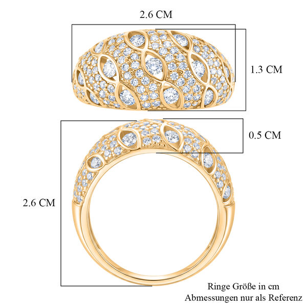 Wei&szlig;er Zirkonia Ring Nickelfreies Messing (Gr&ouml;&szlig;e 19.25) image number 5