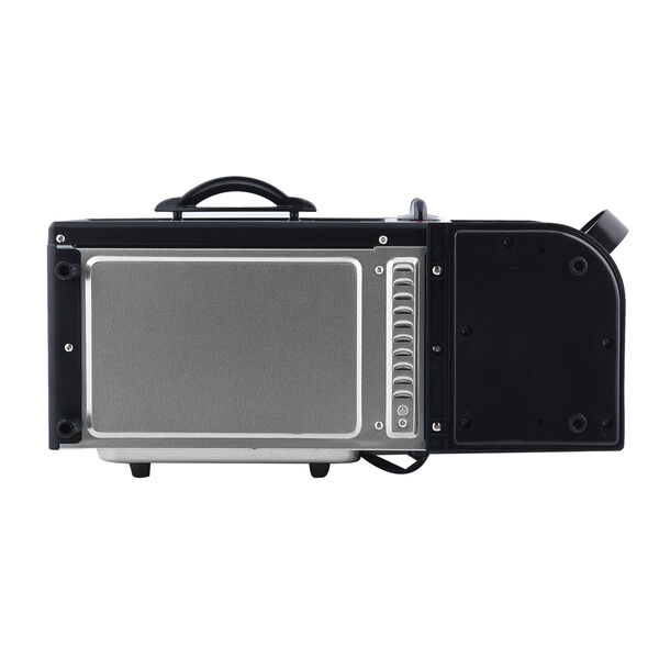 HOMESMART - 3 in 1 Fr&uuml;hst&uuml;cks-Maschine mit Backofen 9L, Bratpfanne und Kaffeemaschine 600ml, Gr&ouml;&szlig;e 38,7x33,2x32 cm, Schwarz image number 4