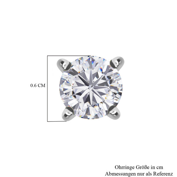 Moissanit Ohrringe 925 Silber rhodiniert ca. 0,86 ct. image number 5