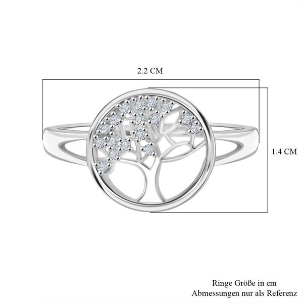 LUSTRO STELLA -  Wei&szlig;er Zirkonia Ring 925 Silber rhodiniert (Gr&ouml;&szlig;e 18.00) 0.17 ct image number 5