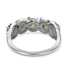 Natürlicher Chromdiopsid Ring, 925 Silber platiniert, (Größe 20.00) ca. 1.00 ct image number 5