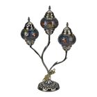 Handgefertigte Mosaikglaslampe im orientalischen Stil mit 3 Kugeln, 56 x 34 x 15, Sonnen