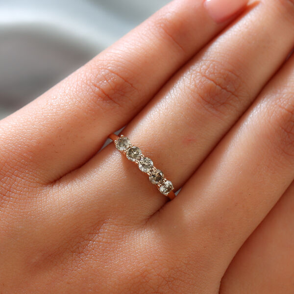 Natürlicher Champagner Diamant Ring, 375 Roségold ca. 0,50 ct image number 3