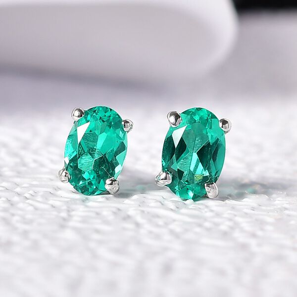 LUXURIANT AAA Labor kolumbianische Smaragd Ohrringe - 0,96 ct. image number 1