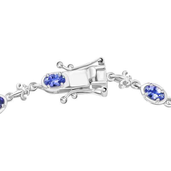 Tansanit Armband ca. 20 cm 925 Silber rhodiniert ca. 2,86 ct. image number 4