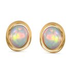 Natürlicher, äthiopischer Welo Opal Ring, Anhänger und Ohrringe, 925 Silber vergoldet ca. 2,13 ct image number 7