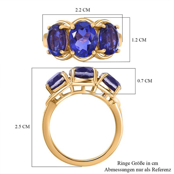 Tansanit-Farbe Quarz Ring - 4,90 ct. image number 7