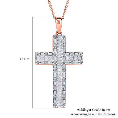 Lab Grown Diamant SI Schmuckset 925 Silber 750 Roségold Vermeil ca. 1,01 ct. image number 4