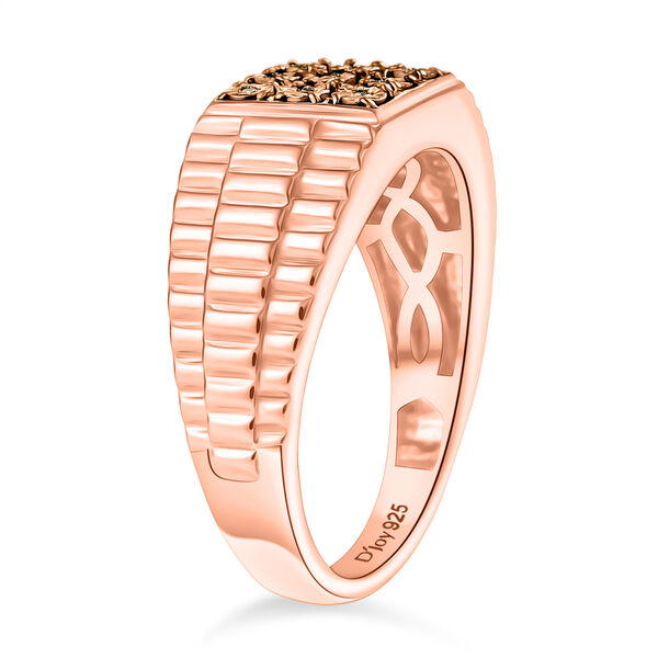 D'Joy natürlicher Champagner Diamant Herrenring image number 5