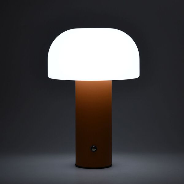 LIVMORE Wiederaufladbare und tragbare LED-Tischlampe, 12,5x20,5cm, Orange image number 4