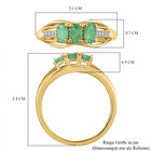 Kagem sambischer Smaragd-Ring, 925 Silber vergoldet  ca. 0,62 ct image number 6