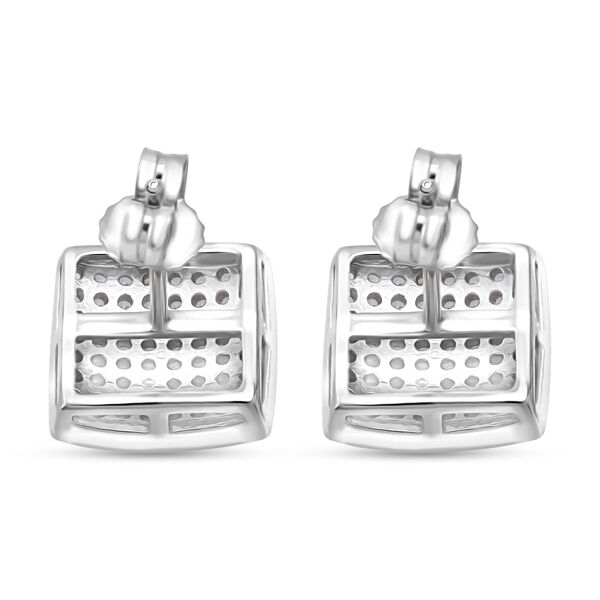 Lustro Stella Weißer Zirkonia Ohrringe 925 Silber rhodiniert image number 4