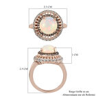 Natürlicher Äthiopischer Opal und Brauner Zirkon Ring 925 Silber rosévergoldet  ca. 2,17 ct image number 6