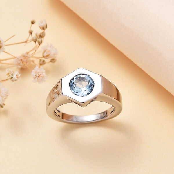 Himmelblauer Topas-Ring - 1,58 ct. image number 1