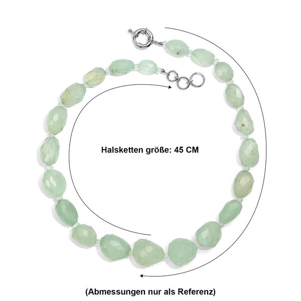 EverTrue gr&uuml;n gef&auml;rbte Chalzedon 45cm Halskette - 485 ct. image number 5
