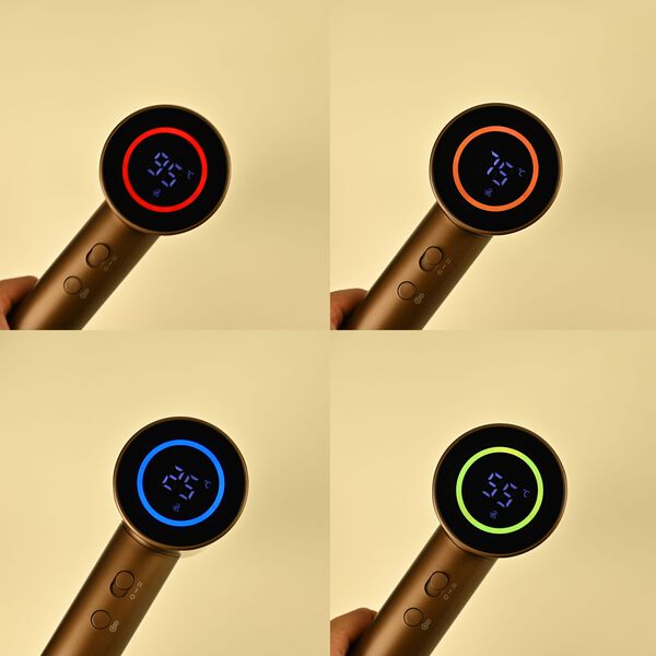 LIVMORE Haartrockner Hochgeschwindigkeit, b&uuml;rstenloser Motor, 360 Grad Magnet Aufsatz, 4 Heizstufen und 3 Geschwindigkeiten, 9.5x7,5x25cm image number 3