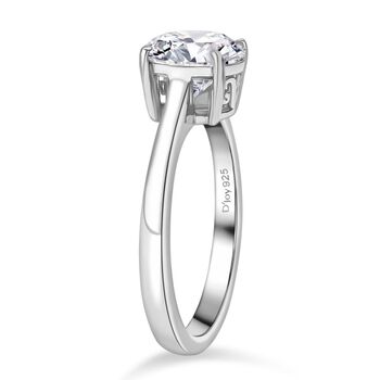 D&rsquo;Joy Moissanit Ring, 925 Silber 750 rhodiniert - 1,80 ct.