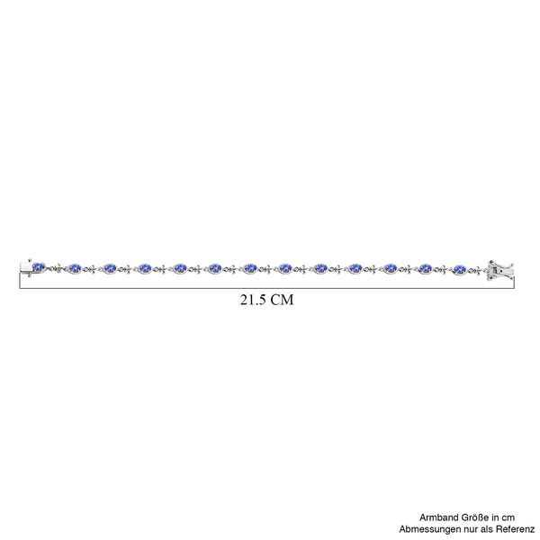 Tansanit Armband ca. 20 cm 925 Silber rhodiniert ca. 2,86 ct. image number 5