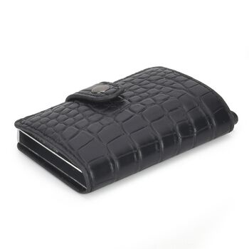 Kompakter Kartenhalter mit RFID-Schutz, schwarz