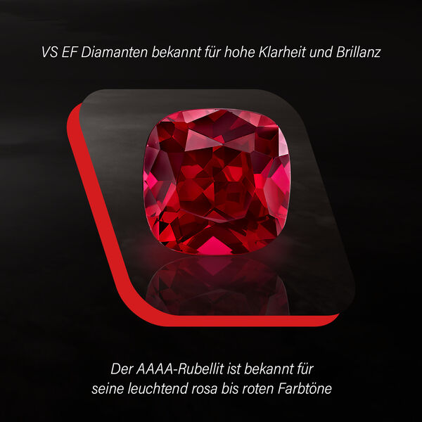 RHAPSODY AAAA Rubellit und VS EF Diamant Anh&auml;nger in 950 Platin - 2,24 ct. image number 4