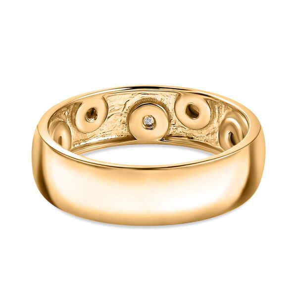 Wei&szlig;er Diamant Ring 925 Silber 750 Gelbgold Vermeil (Gr&ouml;&szlig;e 21.00) image number 6