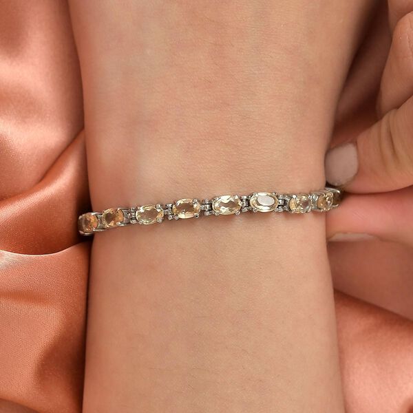 Citrin Silber Ton Armband 9,60 Ct image number 3