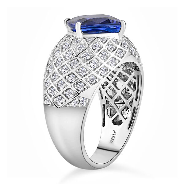 RHAPSODY AAAA Tansanit und VS EF Diamant-Ring in 950 Platin - 7 ct. image number 5