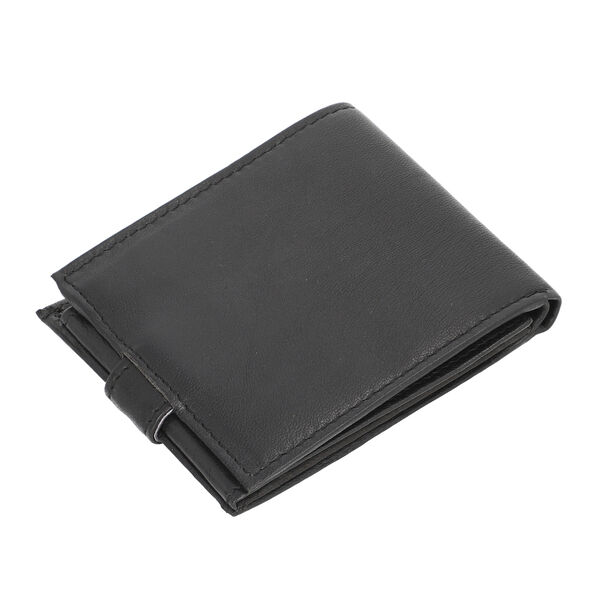 Herrengeldb&ouml;rse aus echtem Leder mit RFID Schutz, Schwarz image number 3