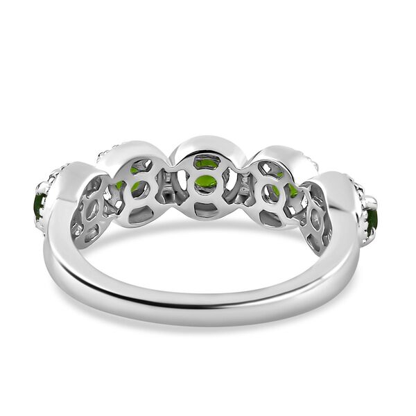 Natürlicher Chromdiopsid Ring, 925 Silber platiniert, (Größe 21.00) ca. 0.72 ct image number 6