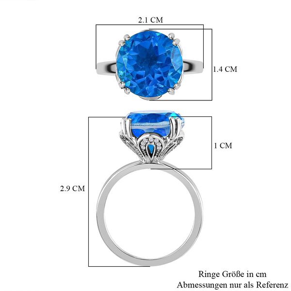 Karibik Quarz und Zirkon Ring - 7,09 ct. image number 7