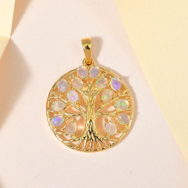 AA &auml;thiopischer Opal-Anh&auml;nger, 925 Silber mit Gelbgold Vermeil - 1,46 ct. image number 8