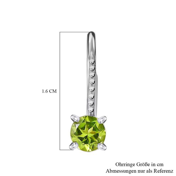 Nat&uuml;rliche Peridot Ohrringe, 925 Silber platiniert, ca. 1.03 ct image number 5