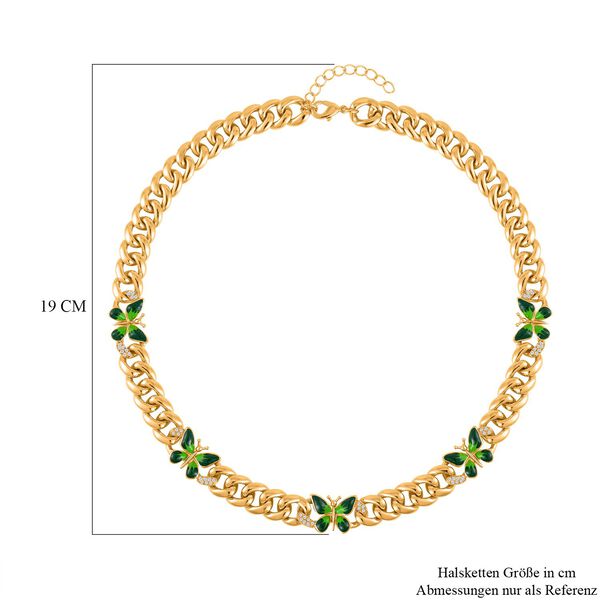 Butterfly Effect gr&uuml;n emaillierte Halskette image number 5