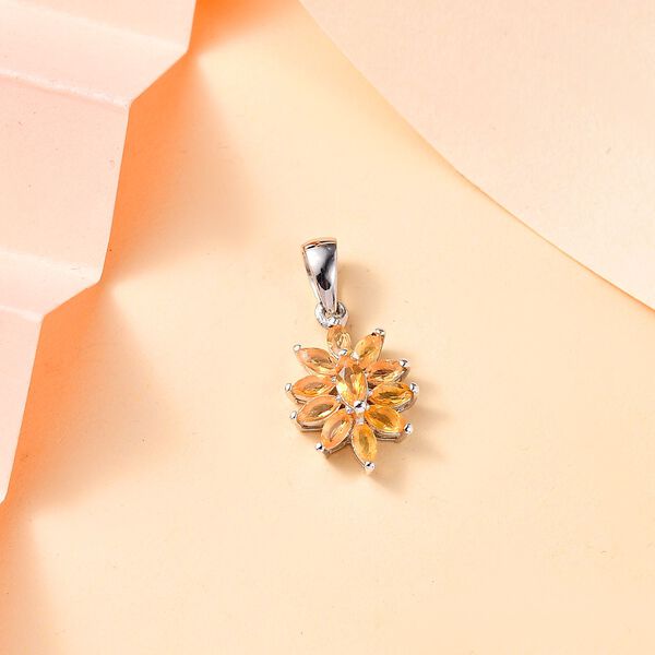 Feueropal Anhänger 925 Silber rhodiniert ca. 0.63 ct image number 2