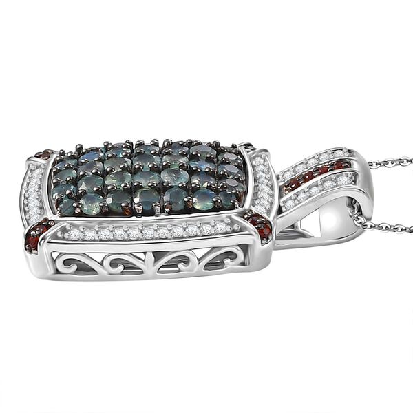 AA Alexandrit, Kaffee und weißer Zirkon Anhänger mit 45cm Kette - 2,40 ct. image number 4