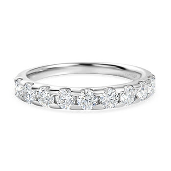 D'Joy Moissanit Ring 925 Silber platiniert (Gr&ouml;&szlig;e 16.00) ca. 0,93 ct