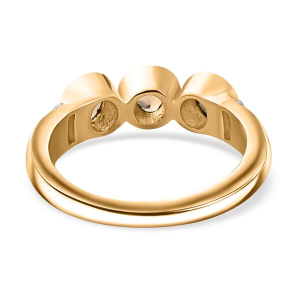 AA Natürlicher goldener Tansanit und Zirkon Ring - 0,55 ct. image number 6