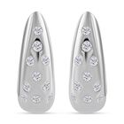 Weißer Zirkonia Ohrringe 925 Silber rhodiniert