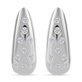 Zirkonia Ohrringe, 925 Silber rhodiniert
