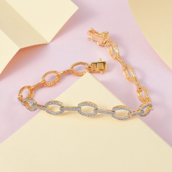 Wei&szlig;es Diamant-Armband, 19 cm - 1 ct. image number 2