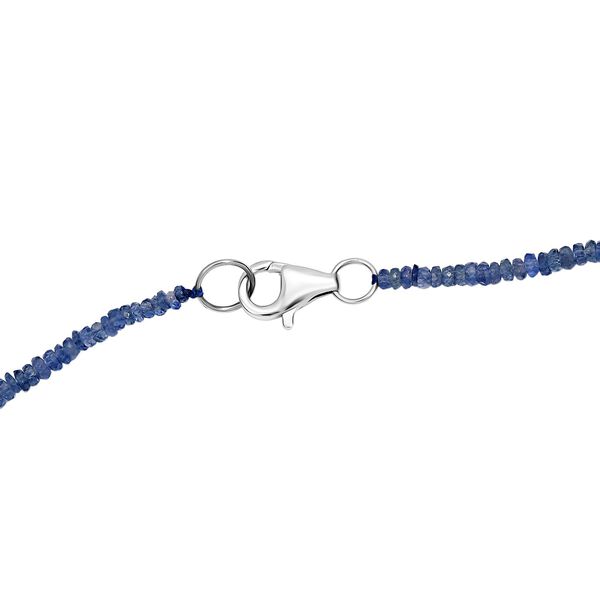 AAAA ceylonfarbene Saphir 45cm Halskette in 950 Platin - 47,98 ct. image number 5