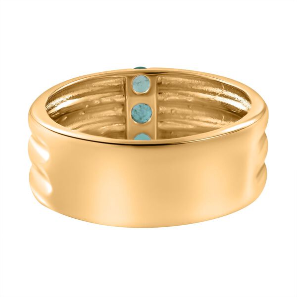 AAA Kagem Sambischer Smaragd Ring, 925 Silber Gelbgold Vermeil, (Gr&ouml;&szlig;e 19.00) ca. 0.41 ct image number 3