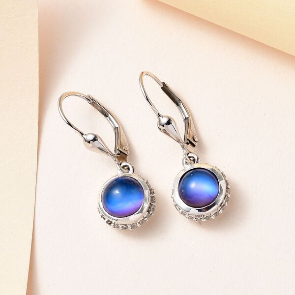 Aurora Mondstein und Zirkon Ohrringe - 3,45 ct. image number 2