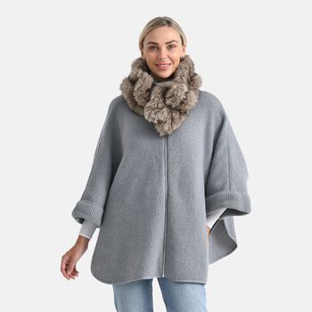 Elastischer Webpelz-Schal, Einheitsgr&ouml;&szlig;e, Hellbraun